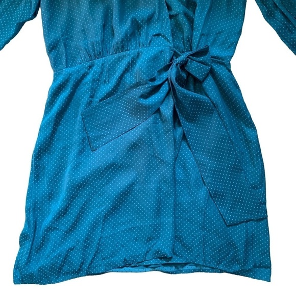 Leyden New With Tags Women’s Green Dotted Mini Wrap Dress Size XL - Picture 8 of 15